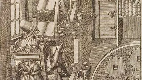 Bookwheel, from Agostino Ramelli's Le diverse et artificiose machine, 1588